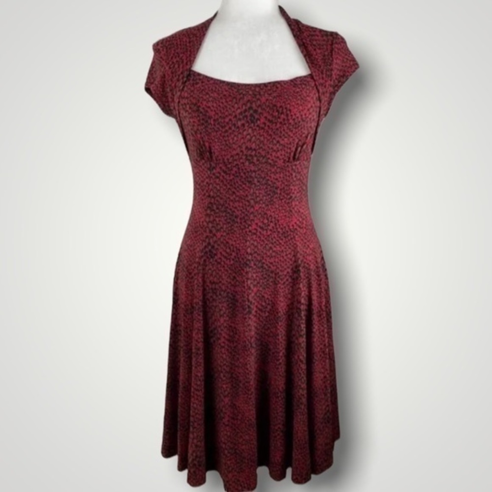 Norma Kamali Revolve Red Stretchy Short Sleeve Fit & flare Dress